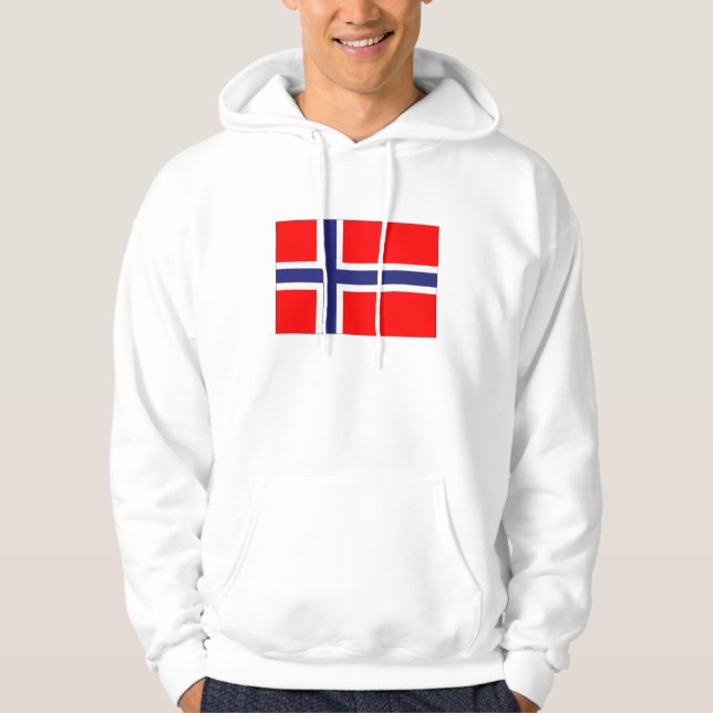 flagga för norge sweatshirt med luva (Framsida)