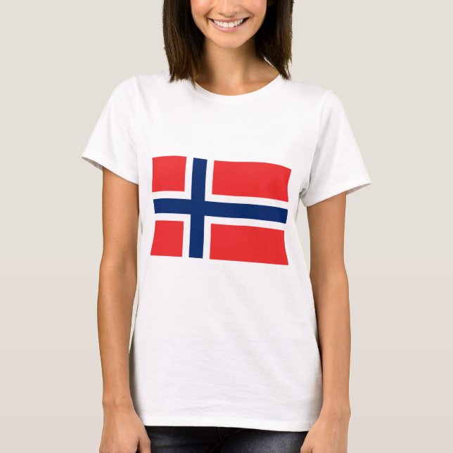 Flagga för norge t shirt (Framsida)