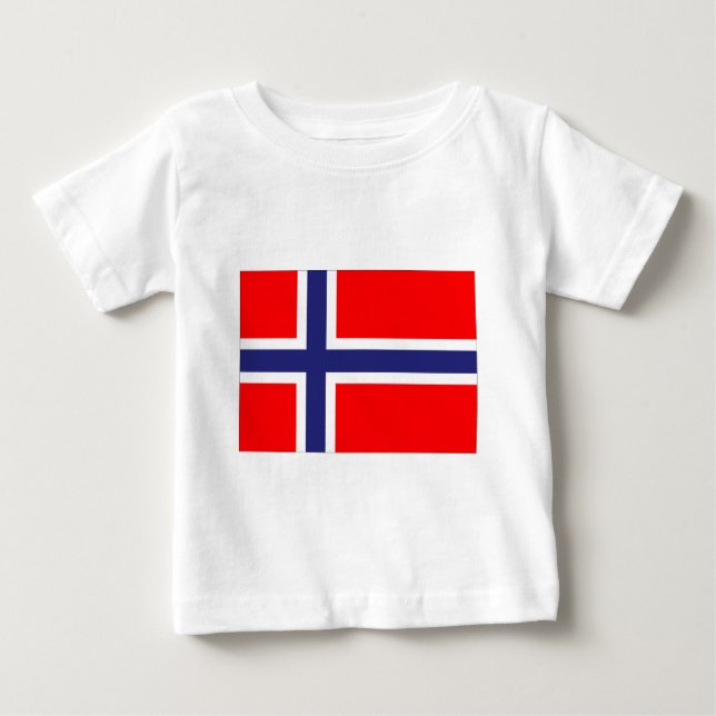 flagga för norge t shirt (Framsida)