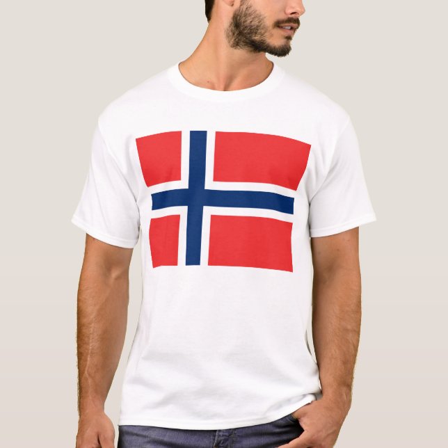 Flagga för norge t shirt (Framsida)