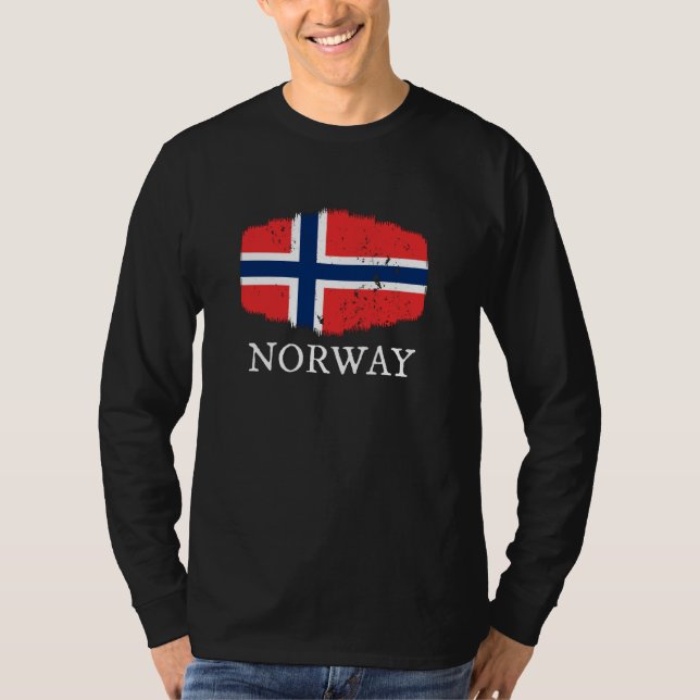 Flagga för norge t shirt (Framsida)