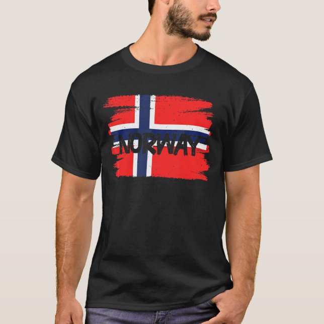Flagga för norge t shirt (Framsida)