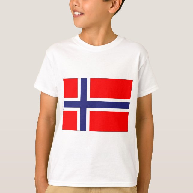 flagga för norge t shirt (Framsida)