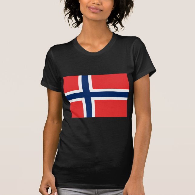 Flagga för norge t-shirt (Framsida)