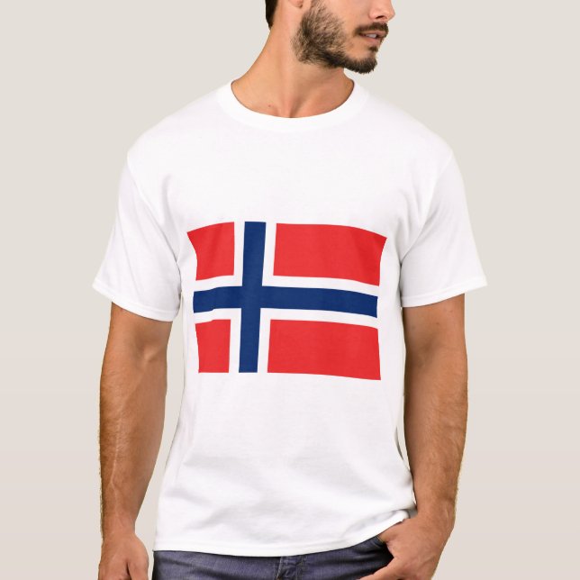 Flagga för norge t shirt (Framsida)