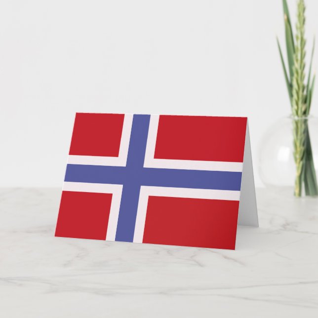 flagga för norge tack kort (Framsida)