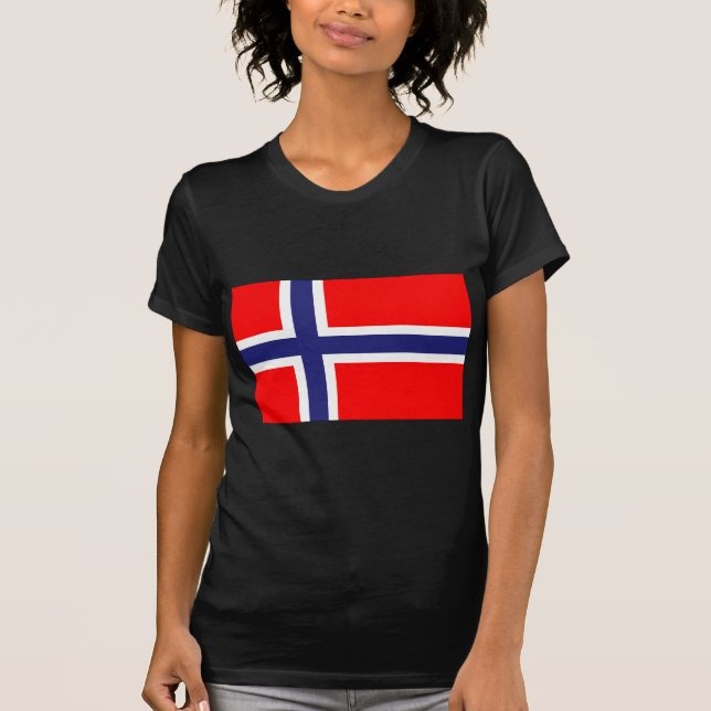 flagga för norge tee (Framsida)
