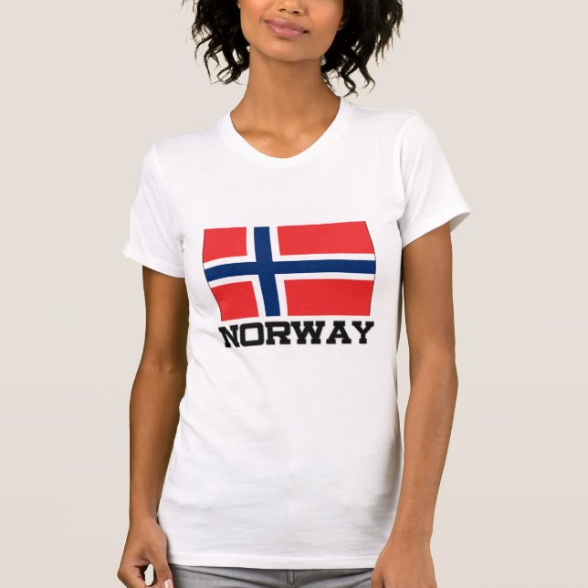 Flagga för norge tee (Framsida)