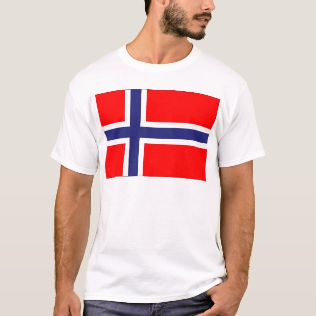 flagga för norge tee shirt (Framsida)