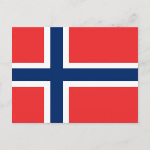 Flagga för norge vykort