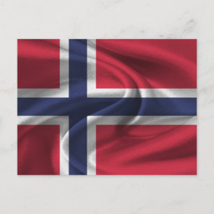 Flagga för norge vykort