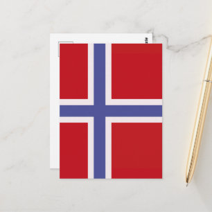 flagga för norge vykort