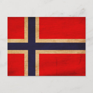 Flagga för norge vykort