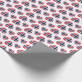 FLAGGA FÖR NORGEHJÄRTASHAPE PRESENTPAPPER