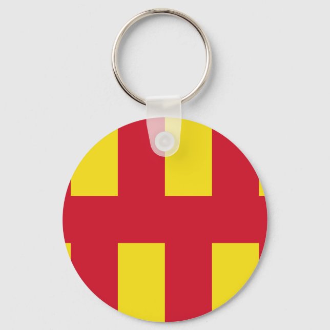 Flagga för Northumberland Keychain Nyckelring (Framsida)