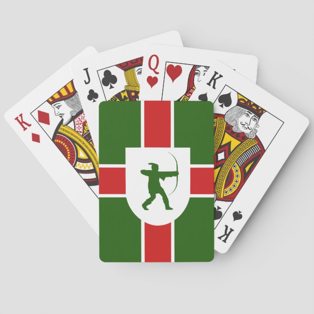 Flagga för Nottinghamshire spelkort (Baksidan)