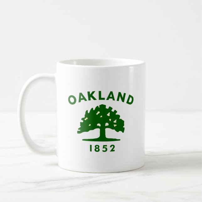 Flagga för Oakland, Kalifornien Kaffemugg (Vänster)