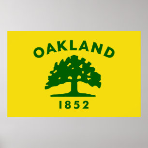 Flagga för Oakland, Kalifornien Poster