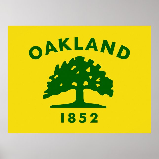 Flagga för Oakland, Kalifornien Poster (Framsidan)
