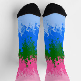 Flagga för omniromantiskt Pride med flytande Abstr