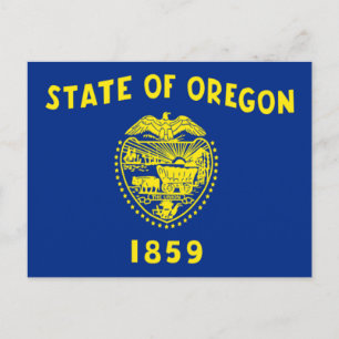 Flagga för Oregon Vykort