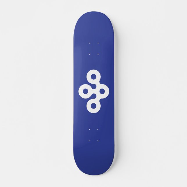 Flagga för Osaka prefektur, Japan Mini Skateboard Bräda 18,5 Cm (Framsida)