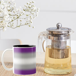 Flagga för övertoningsgreysexual-Pride - Greysexua Två-Tonad Mugg