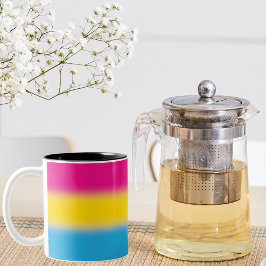 Flagga för övertoningspansexuellt Pride - Flagga F Två-Tonad Mugg