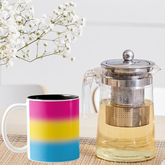 Flagga för övertoningspansexuellt Pride - Flagga F Två-Tonad Mugg (Skapare uppladdad)