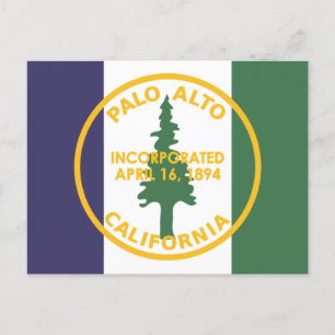 Flagga för Palo Alto, Kalifornien Vykort