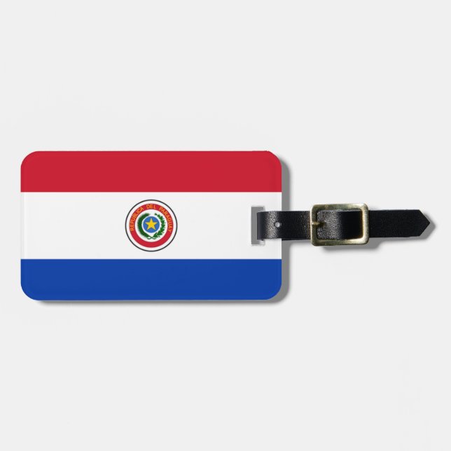 Flagga för Paraguay Easy ID Personligt ID Bagagebricka (Horisontell Framsida)