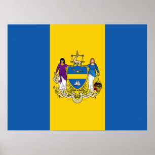 Flagga för Philadelphia, Pennsylvania Poster