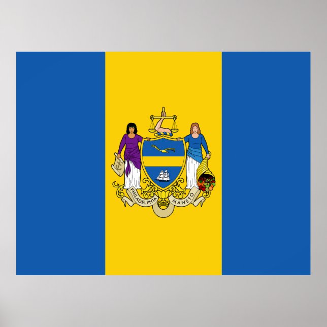 Flagga för Philadelphia, Pennsylvania Poster (Framsidan)
