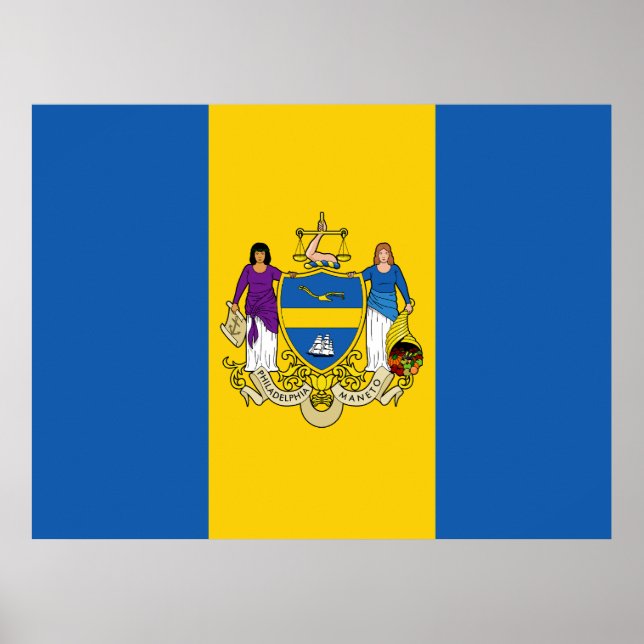 Flagga för Philadelphia, Pennsylvania Poster (Framsidan)