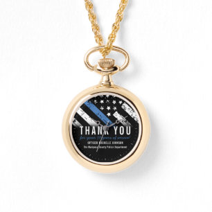 Flagga för polisens årsdag i Pension Armbandsur