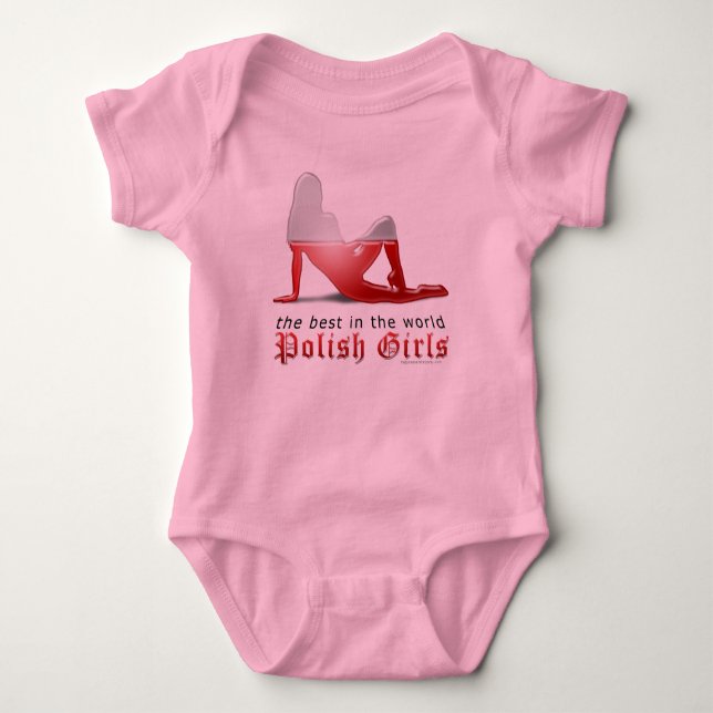 Flagga för polska Girl Silhouette Tee (Framsida)