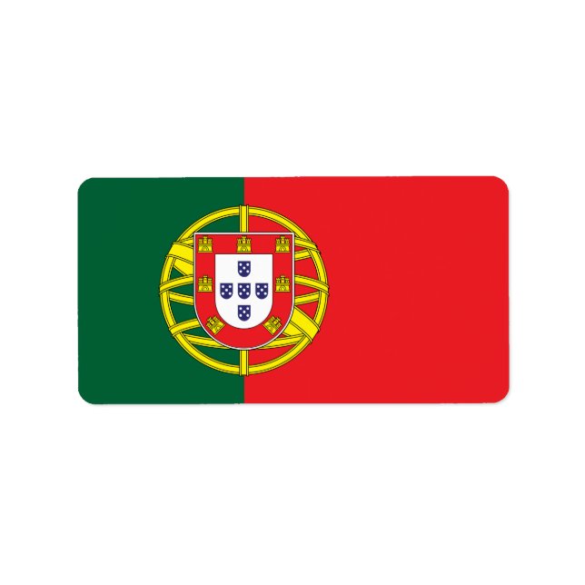 Flagga för Portugal Adressetikett (Framsidan)