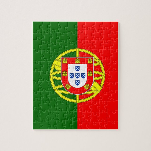 Flagga för Portugal medborgarevärld Pussel (Vertikal)