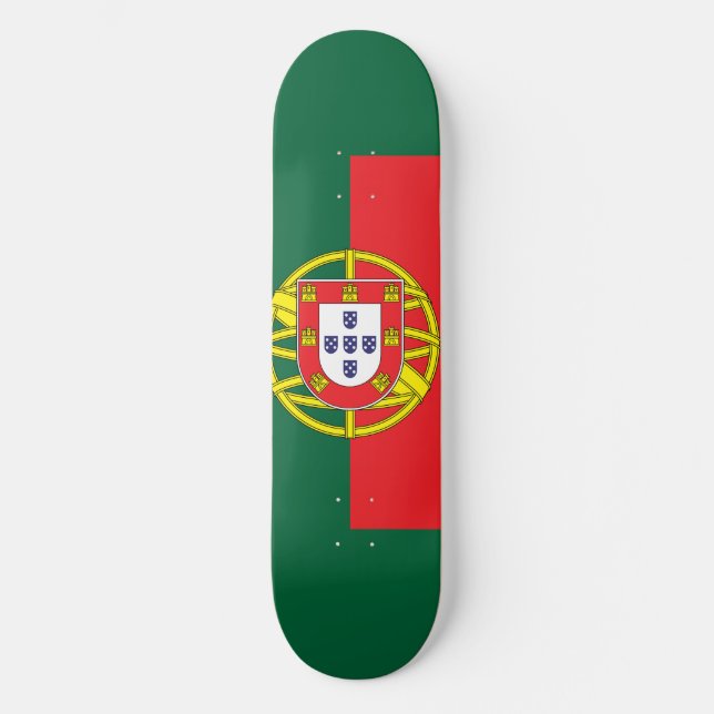 Flagga för Portugal Mini Skateboard Bräda 18,5 Cm (Framsida)