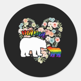 Flagga för Pride av Bear Progress-förlopp för LGBT Runt Klistermärke