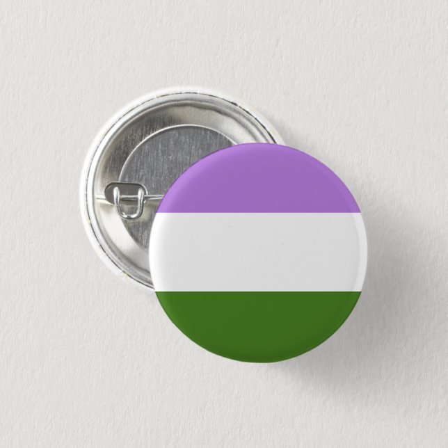 Flagga för Pride av genderber Knapp (Framsida & baksida)