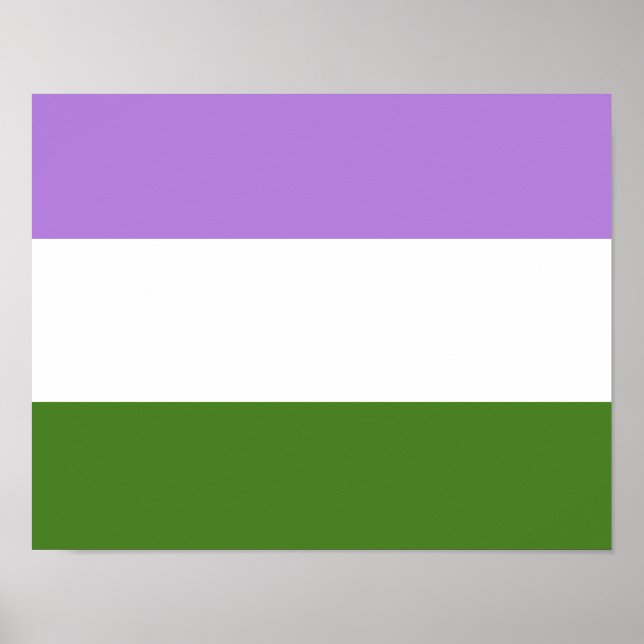 Flagga för Pride av genderber Poster (Framsidan)