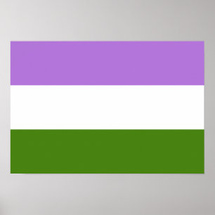 Flagga för Pride av genderber Poster