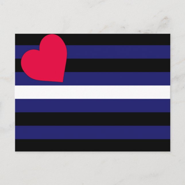 Flagga för Pride av grundläggande läder Vykort (Framsida)