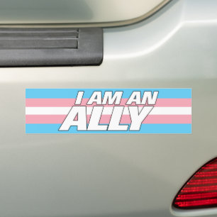 Flagga för Pride av HBT Cis Ally Transgender Bildekal