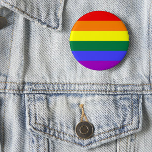 Flagga för Pride av hbt-QIA+-regnbåge Knapp