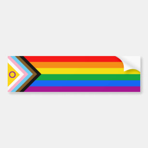 Flagga för Pride av inkluderande intersexualitet Bildekal