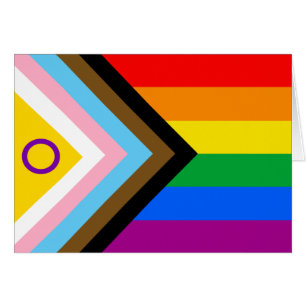 Flagga för Pride av inkluderande intersexualitet Hälsningskort