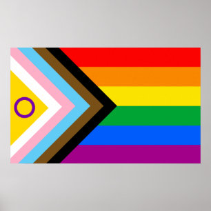 Flagga för Pride av inkluderande intersexualitet Poster