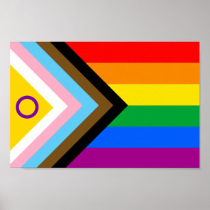 Flagga för Pride av inkluderande intersexualitet Poster